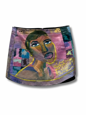 “Color Of A Woman” Free Hand Painted Abstract Skirt