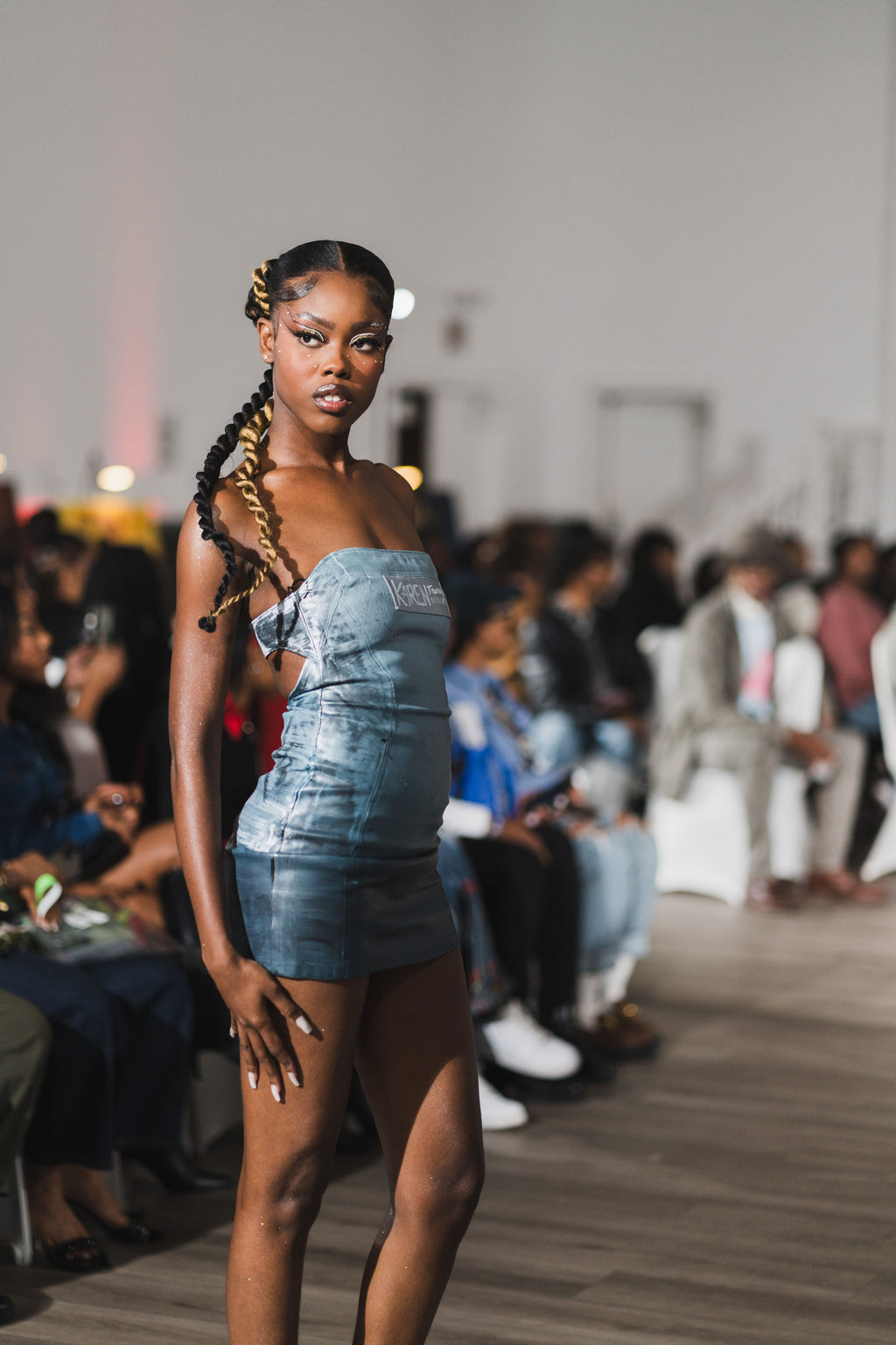 “Cracks Beneath The Surface” Free Hand Painted Mini Dress