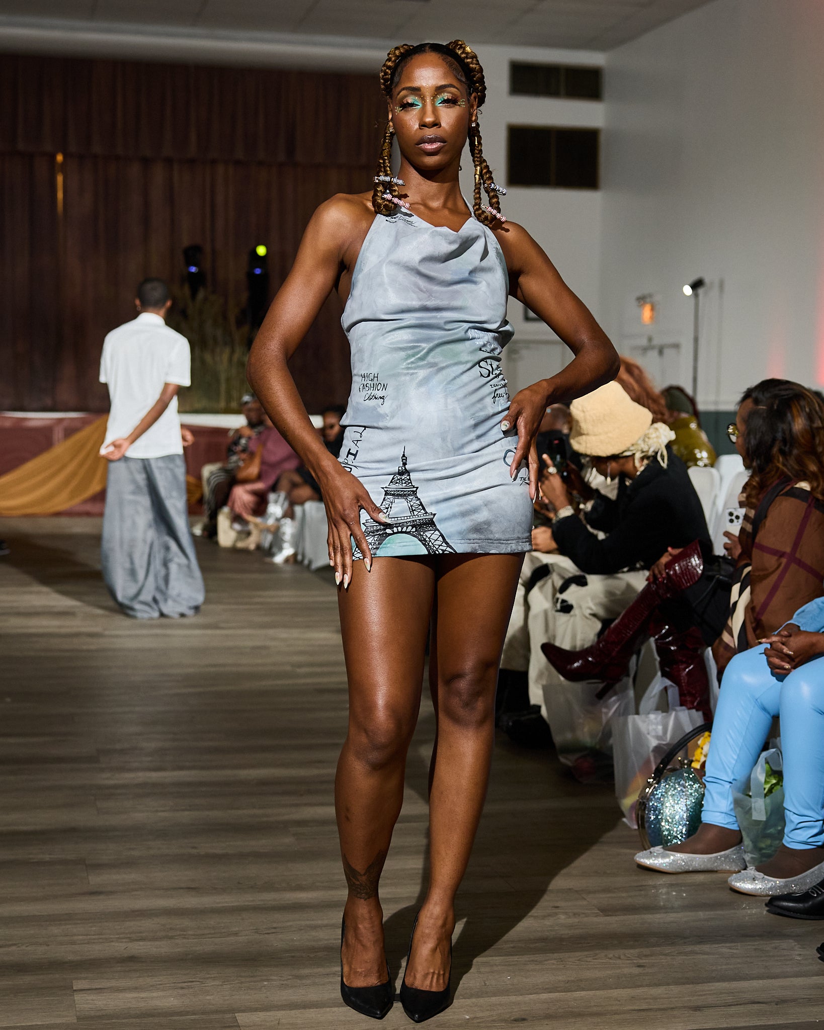 “Industrial Business” Free Hand Painted Dress