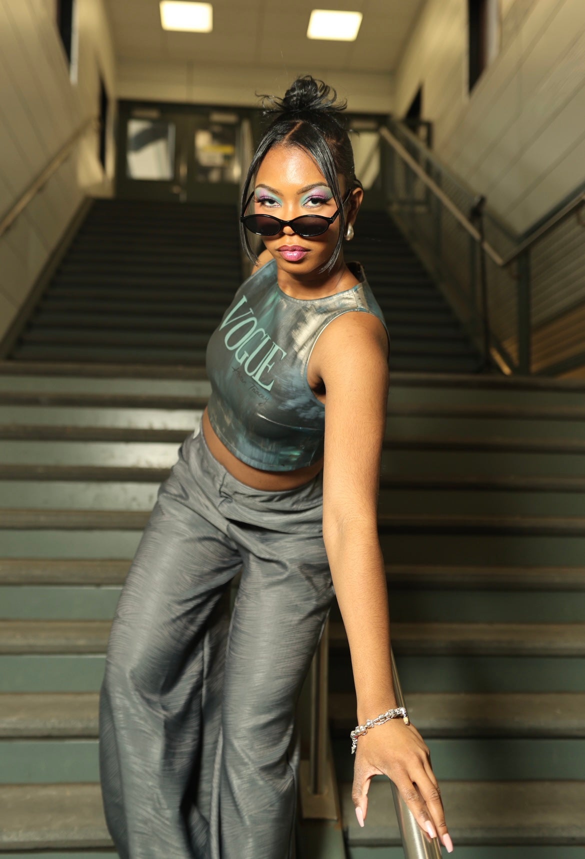 “VOGUE” Free Hand Painted Top