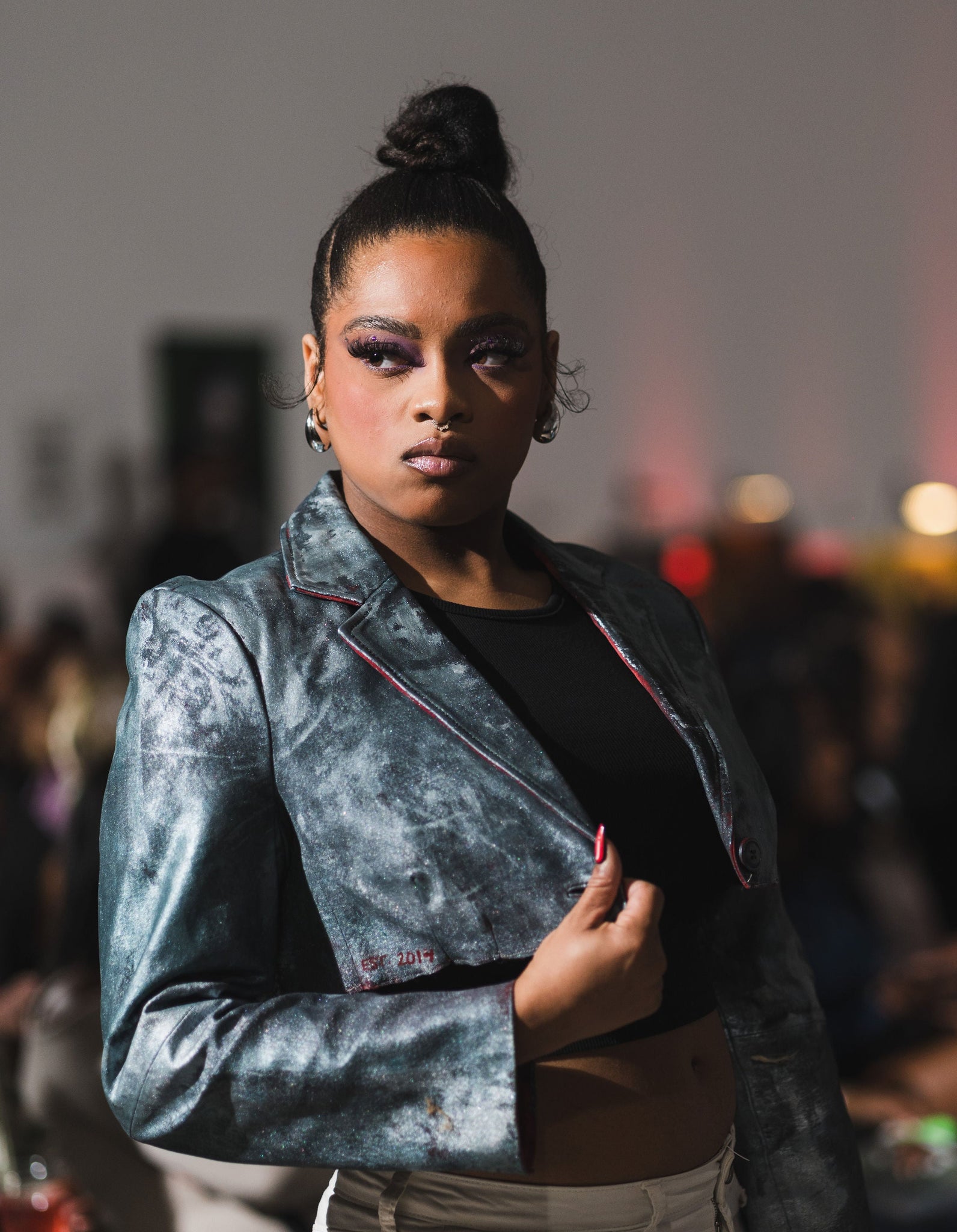 Structured Love” Abstract Cropped Jacket – KarenTracey Designs