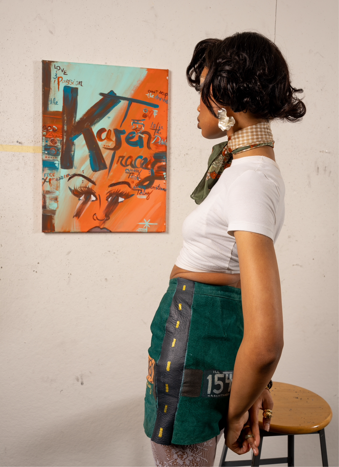 “Life Is A Highway” Free Hand Painted Skirt