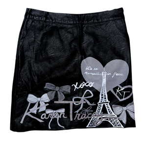 “Amour Paris” FreeHand-Painted Skirt