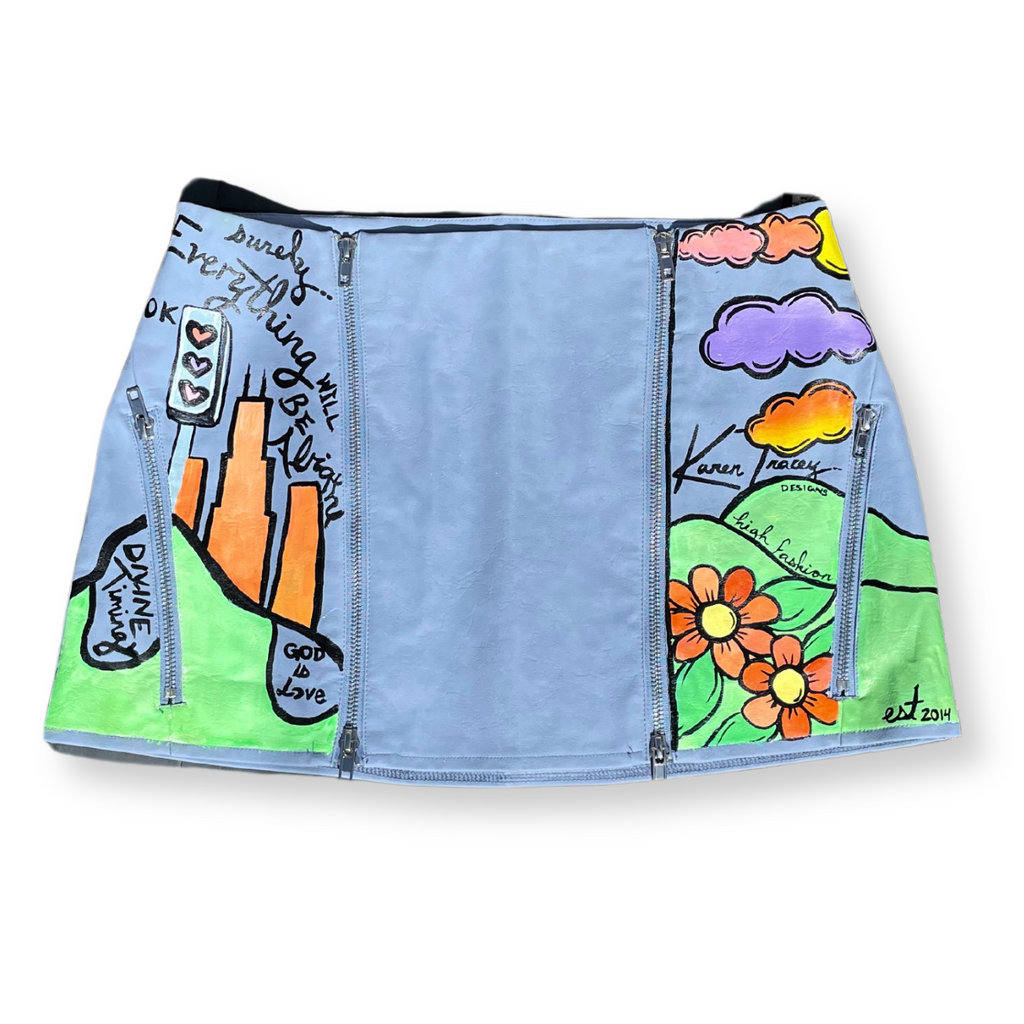 "Springtime Chi" Free-Hand Painted Skirt