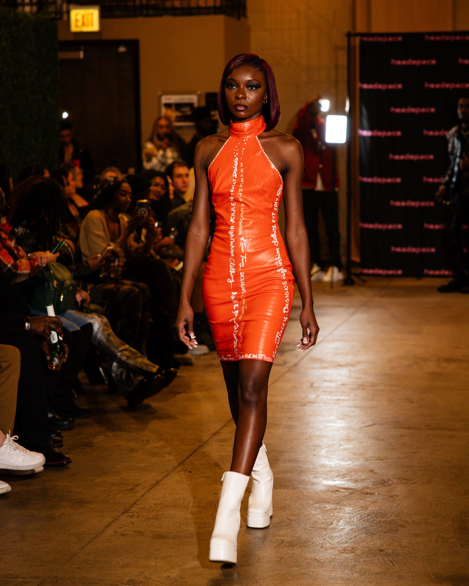 HighC Faux Leather Free-Hand Painted Dress KarenTracey Designs HighC Faux Leather Free-Hand Painted Dress KarenTracey Designs