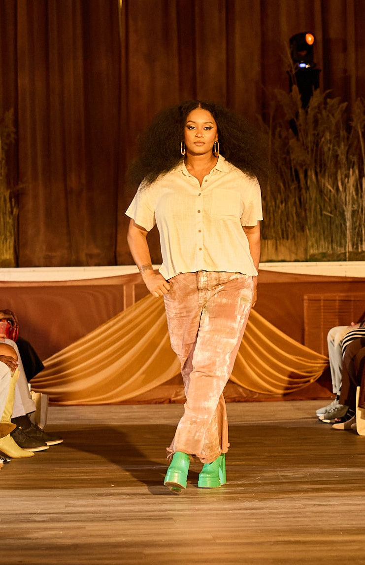 Abstract Mauve Jeans W/ Touch of Green