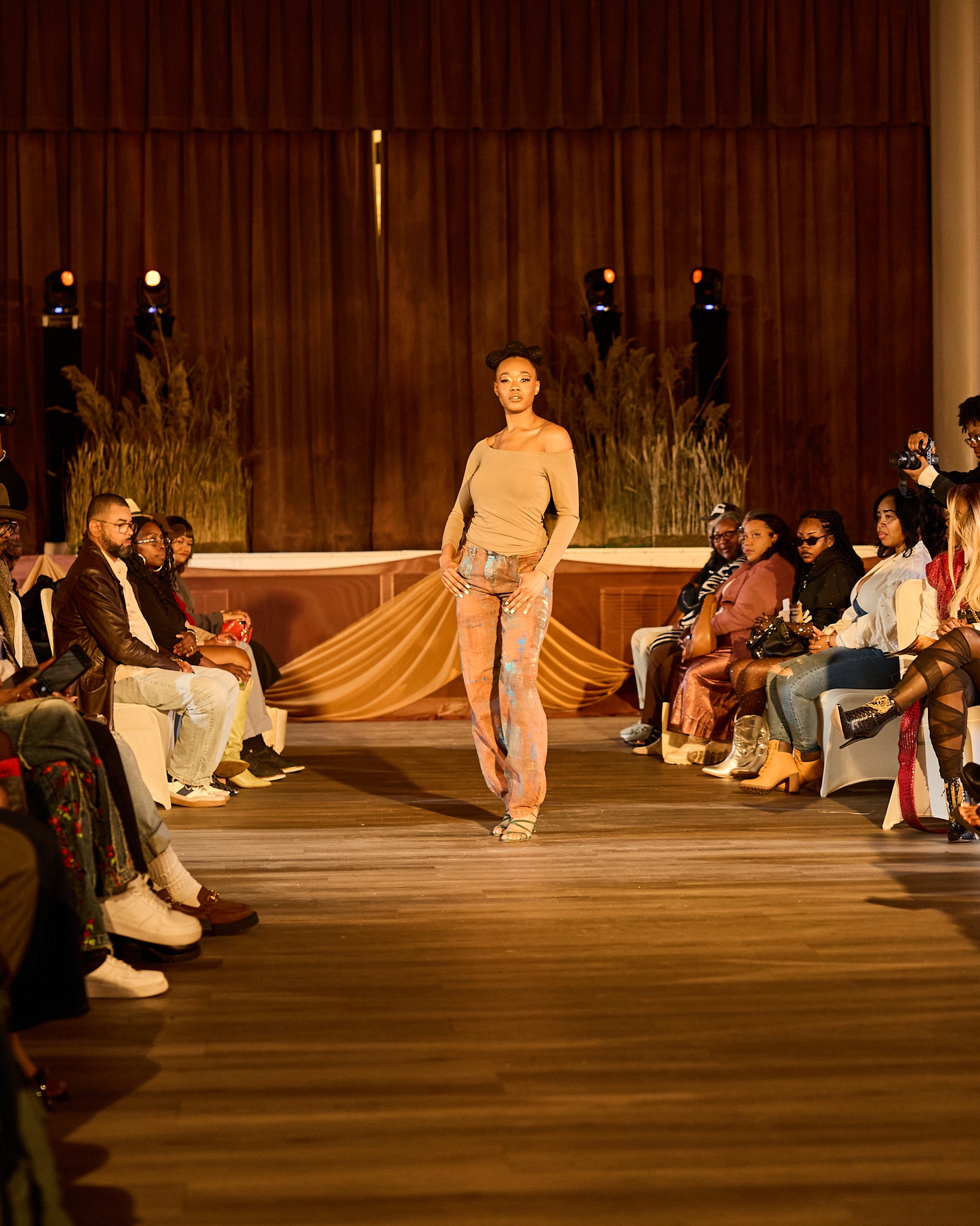 Abstract Complementary Color Hand Painted Jeans