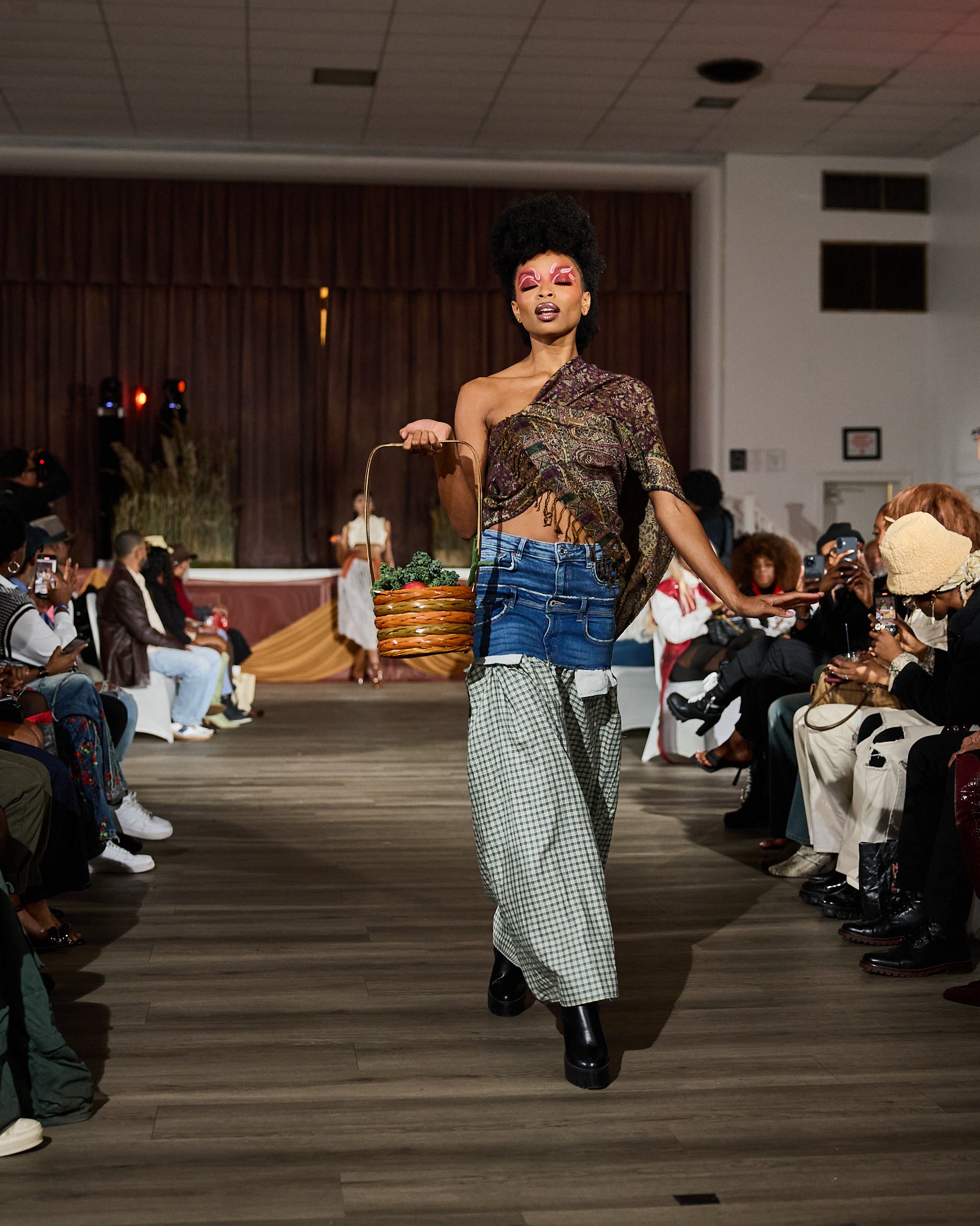 Pancakes From Scratch Denim/Flannel Skirt