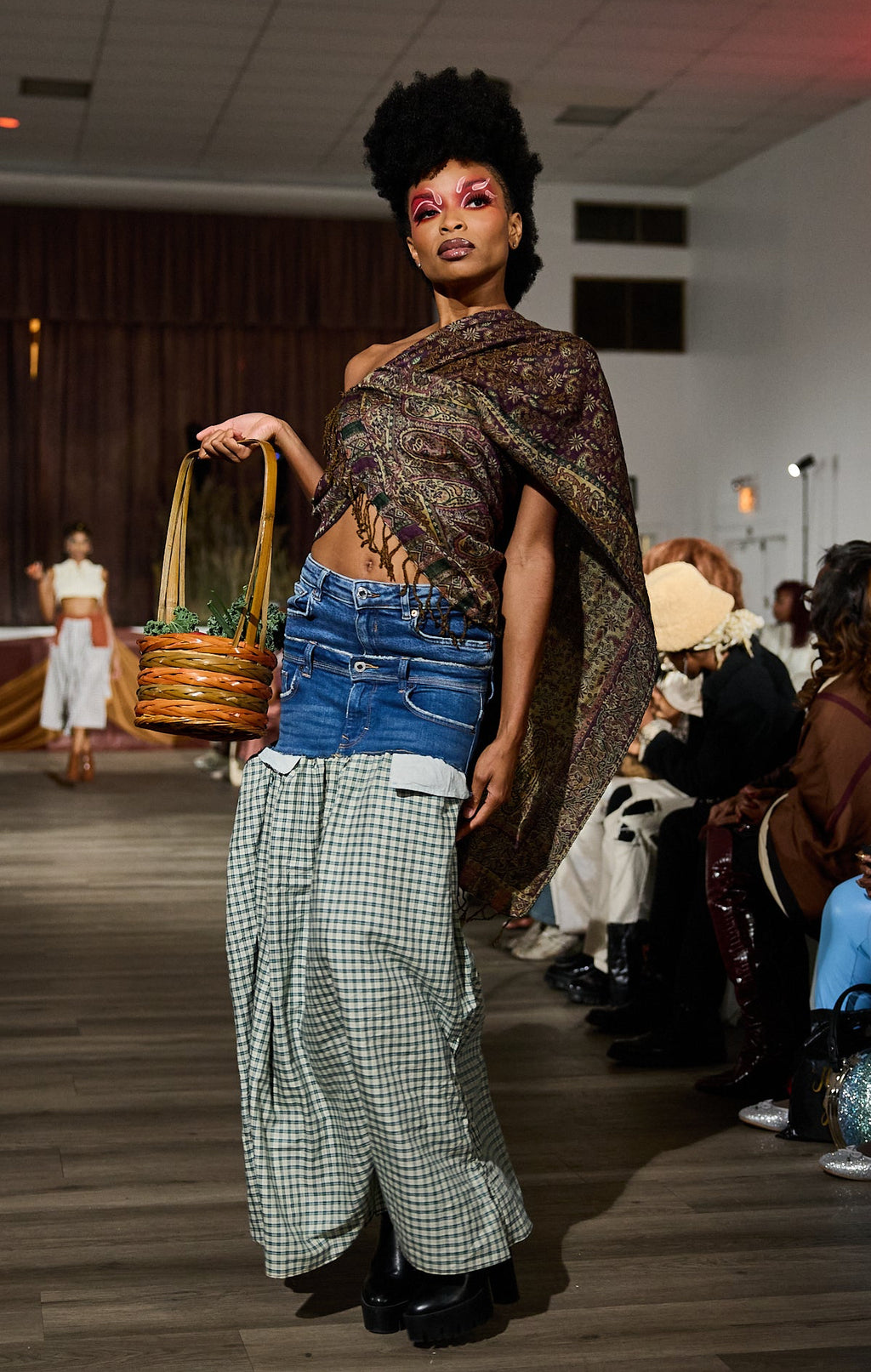 Pancakes From Scratch Denim/Flannel Skirt