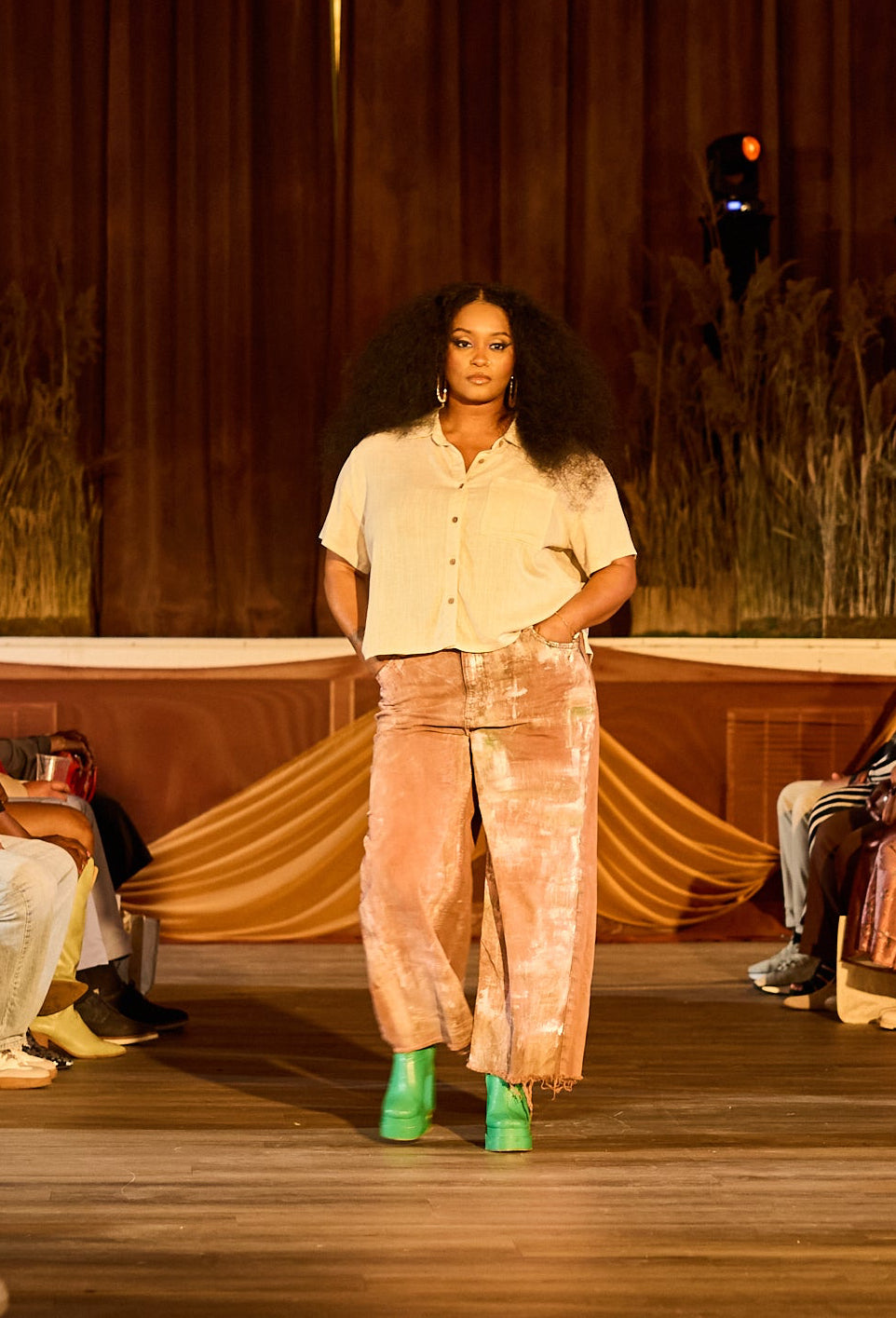 Abstract Mauve Jeans W/ Touch of Green