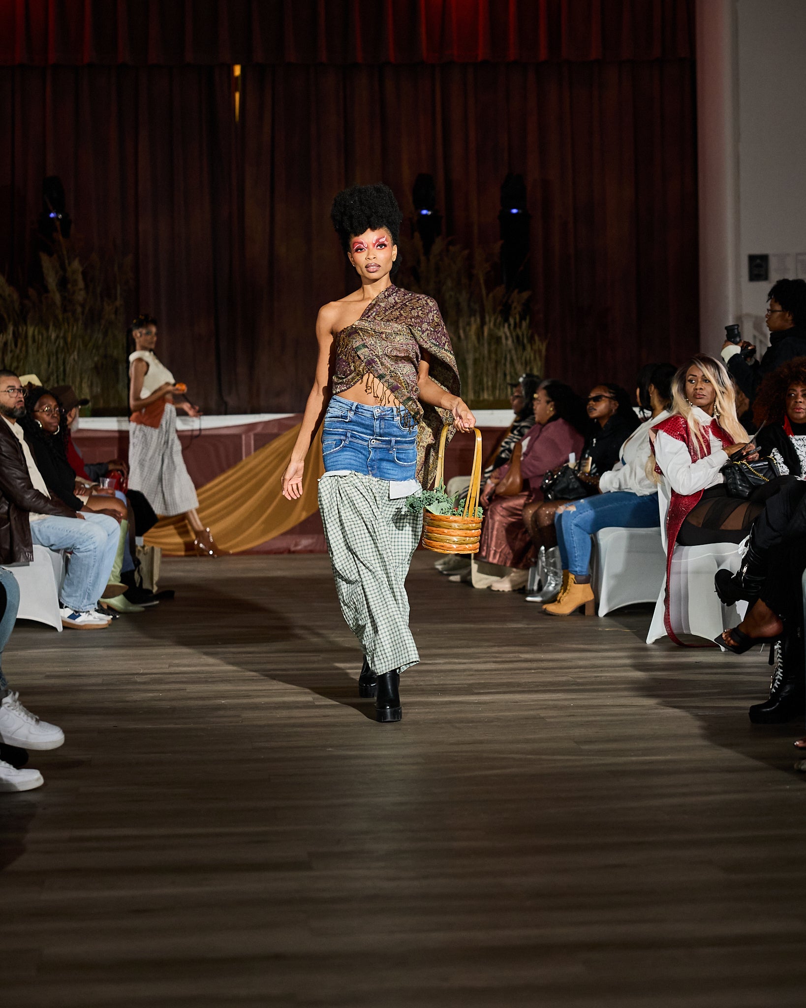 Pancakes From Scratch Denim/Flannel Skirt