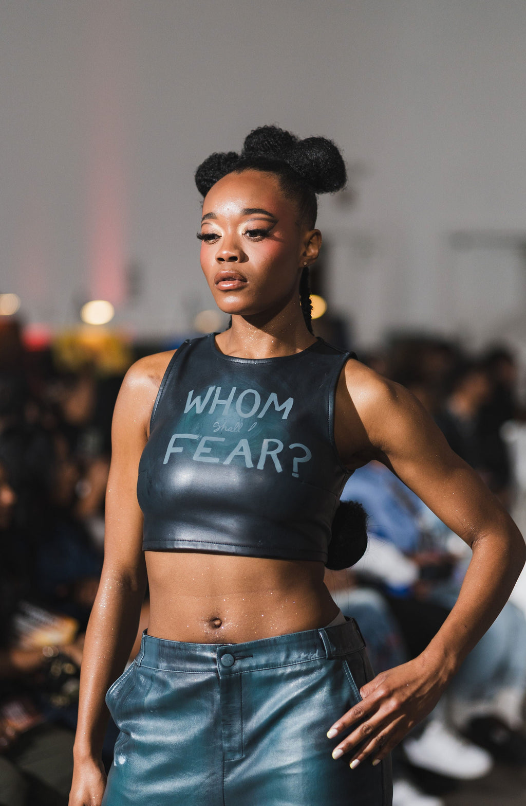 Whom Shall I Fear Free Hand Painted Sleeveless Crop