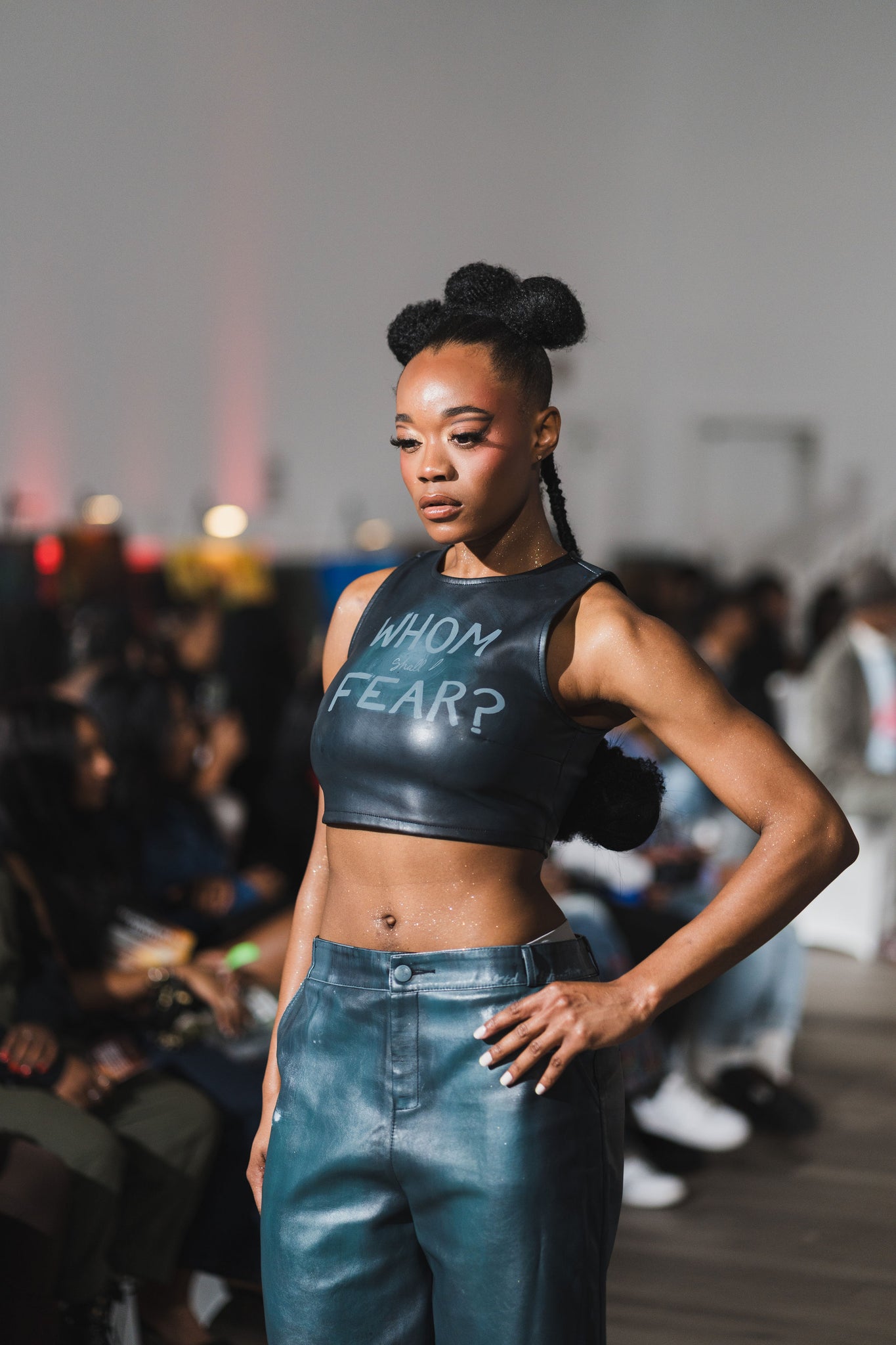 Whom Shall I Fear Free Hand Painted Sleeveless Crop